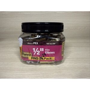 Apollo Pex Apollo - 1/2 in. Brass PEX-B Barb 90-Degree Elbow Pro Pack (24-Pack)